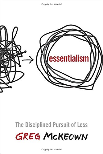 Essentialism by Greg McKeown book cover. 