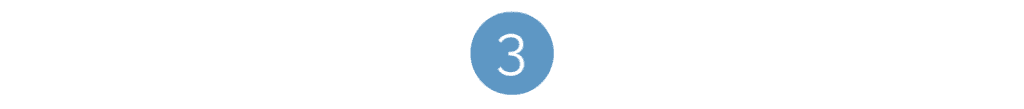 3 The number three in a blue circle.