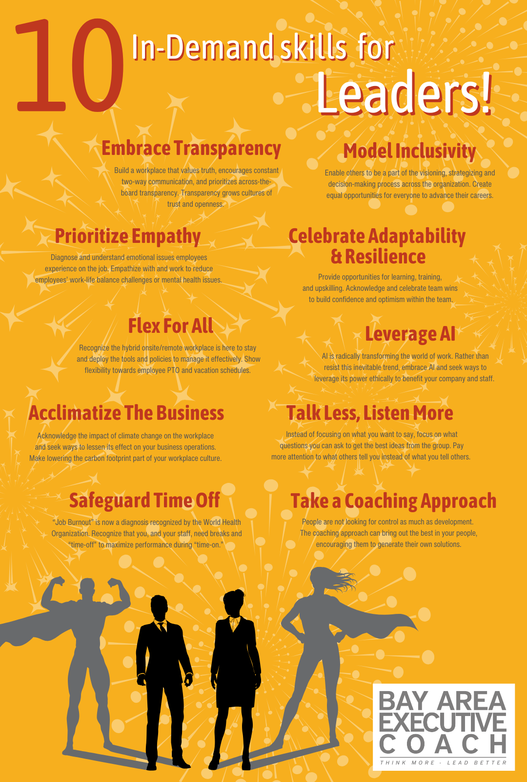 10 In-Demand Skills for Leaders Infographic