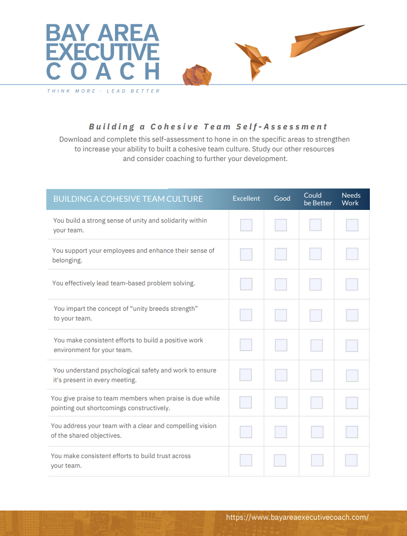 Thumbnail for the "Building a Cohesive Team Self-Assessment".
