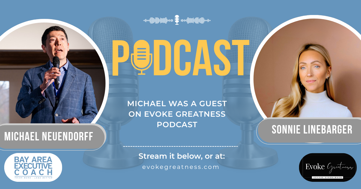 Michael was a guest on Evoke Greatness podcast A graphic that shows Michael was a guest on Evoke Greatness podcast