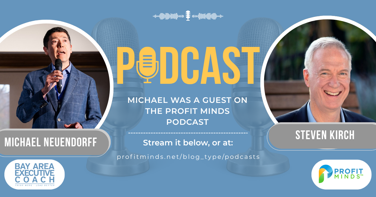 Michael was a guest on the Profit minds podcast A graphic that shows Michael was a guest on the Profit minds podcast