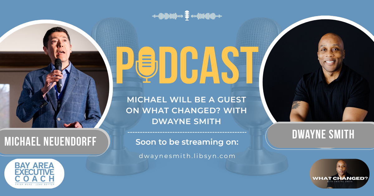 A graphic that shows Michael was a guest on What Changed? with Dwayne Smith
